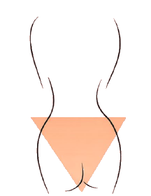 V-shape glute shape